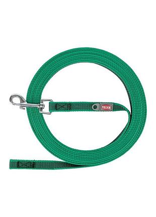 Повідець trixie tracking leash для собак прогумований s-m 10 м 15 мм зелений