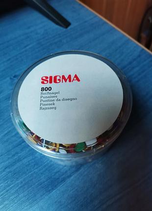Набір канцелярських кнопок sigma. 800 штук