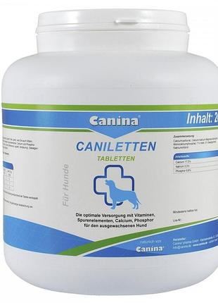 Витаминно-минеральный комплекс canina caniletten для взрослых собак 2 кг 1000 табл.