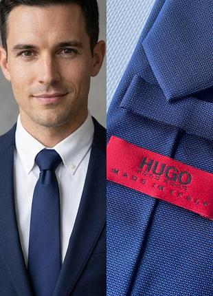 Silk темно-синій колір краватка чоловіча hugo boss шовк