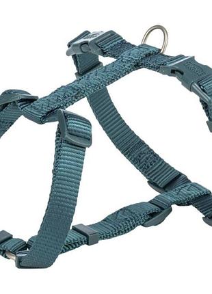 Шлея trixie premium h-harness для собак темний синьо-зелений m-l 52–75 см 20 мм