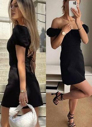 Волшебное мини платье на шнуровке лен ✨ супер цена и качество