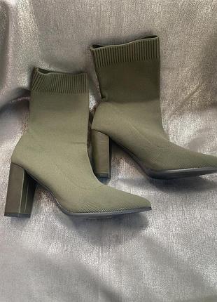 Жіночі текстильні полуботинки ботильйони-носки ideal shoes shoes