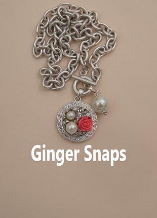 Кулон с цепью родирован ginger snaps искусственный жемчуг