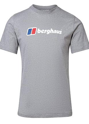 Футболка berghaus men's big classic logo tee оригінал m-l сіра