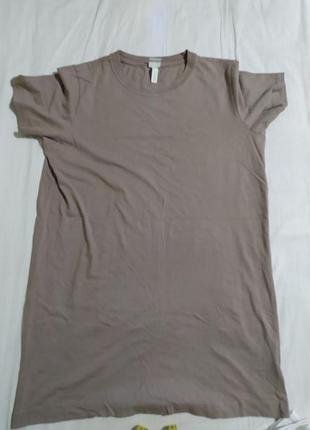 Футболка мужская h&amp;m basics удлиненная базовая короткий рукав