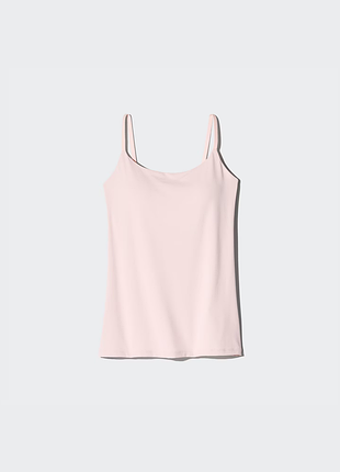 Топ на бретельках с бюстгальтером airism uniqlo