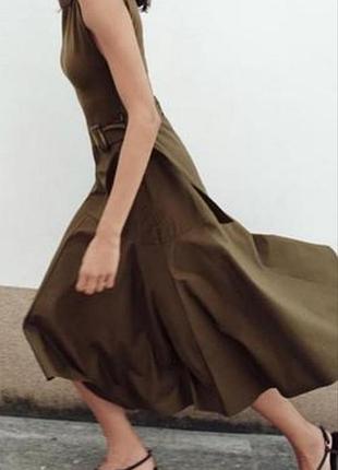 Платье из 100% хлопка без рукавов. zara