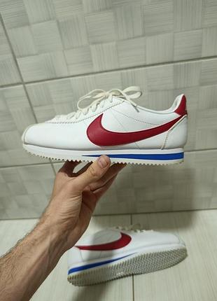 Мужские кожаные кроссовки nike cortez, размер 40-40,5