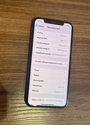 Продам     iphone xs 256gb, оригінал, все працює, 4 чохли в подарунок 5
