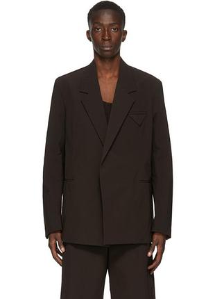 Пиджак bottega veneta brown tailored blazer size 48 l