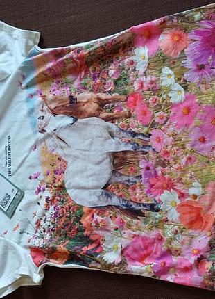 Нова футболка h&m з принтом (коні)