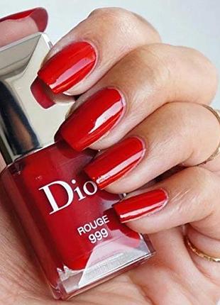 Люксовий лак для нігтів cristian dior vernis rouge 999 оригінал червоний лак для нігтів франція original