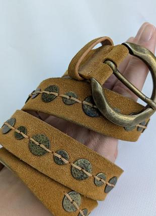 Шкіряний вінтажний ремінь