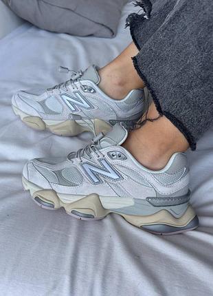 New balance 9060 grey pink/нью беленс 9060 серый с розовым 36 37 38 39 40 41