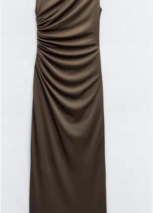 Коричнева сукня zara