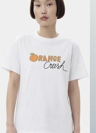Ganni біла футболка 🍊 белая футболка
