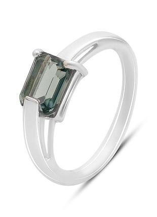Серебряное кольцо proba с топазом лондон блю 1.318ct, вес изделия 2,62 гр (2166955) 17 размер