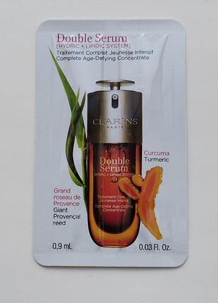 Интенсивная сыворотка против старения кожи clarins double serum anti-aging + anti-wrinkle serum