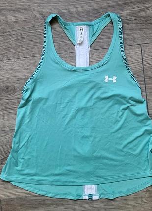 Майка under armour ua knockout tank хs, sбирюзовая