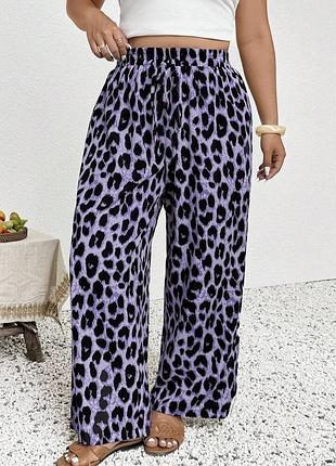 Штани брюки в леопардовий принт shein xl нюанс
