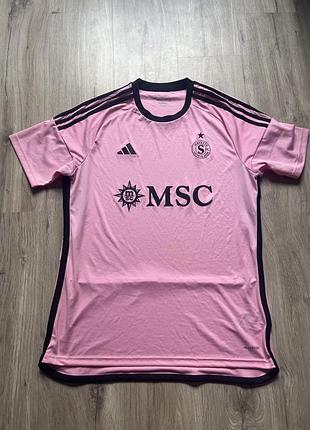 Футбольна джерсі adidas servette fc оригінал / рожева футболка