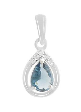 Срібна підвіска proba з топазом лондон блю 0.555ct (2188599)