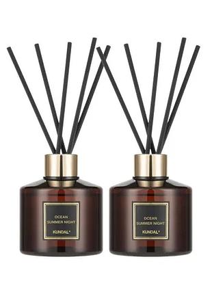 Аромадифузор для дому "літня ніч біля океану" kundal perfume diffuser ocean summer night 200ml*2ea (набір)