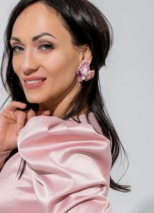 Серьги цветы2 фото