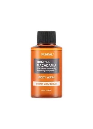 Гель для душу "рожевий грейпфрут" kundal honey & macadamia body wash pink grapefruit 100ml