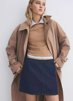 H&amp;m | джинсовая юбка короткая темно-синяя