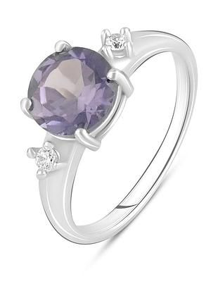 Срібне кільце proba з александритом 2.58ct, вага виробу 3,03 г (2029236) 18 розмір