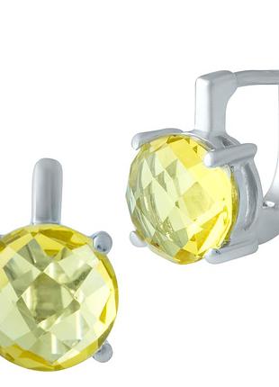 Срібні сережки proba з цитрином nano 5.475ct (1950968)