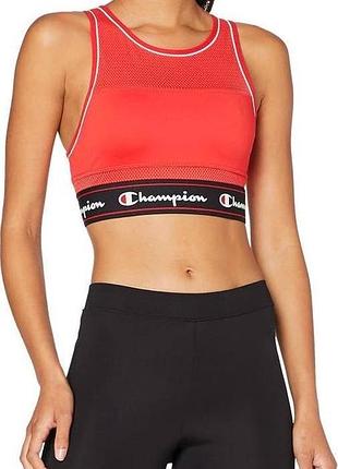 Яскравий спортивний топ-бра champion tank fashion bra оригінал xs-s червоний