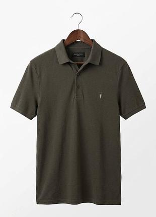 Поло allsaints fade ramskull ss polo оригінал s сіре-хакі
