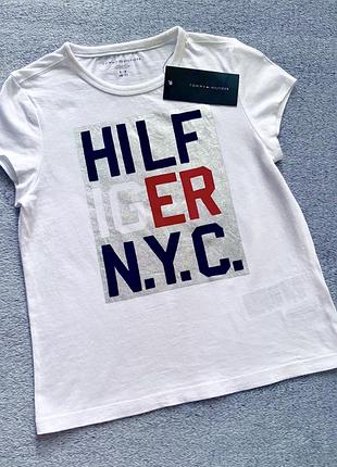 Бавовняна футболка на дівчинку tommy hilfiger