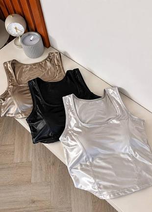 🤩трендовий tank-top metallic effect 🤩*️⃣розмір 42-46