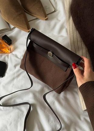 Hermes herbag zip 20 bag dark brown