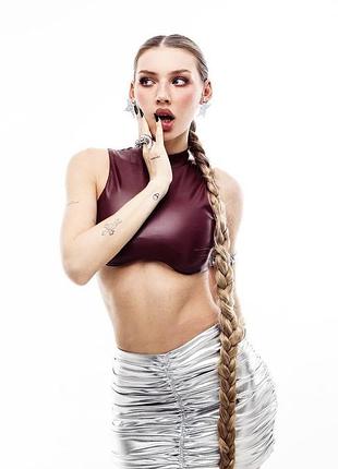 Міні спідниця keepstyle срібна нова 2