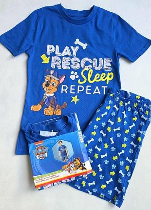 Детская пижама летняя paw patrol 134-140 см для мальчиков
