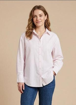 Блуза рубашка оверсайз коттон р. м h&amp;m