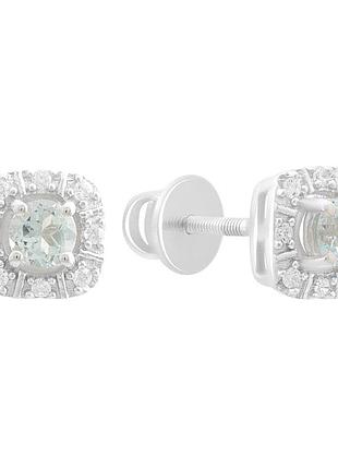 Серебряные серьги proba с натуральным топазом 0.85ct (2188513)
