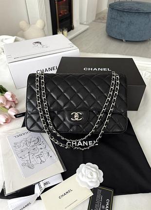 Chanel black silver texture 30
