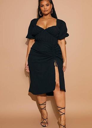 Чорна міді сукня prettylittlething 20 батал