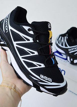 Жіночі осінні кросівки salomon xt 6 чорні з білим жіночі саломон xt 6 топ якість 39(24.5см)