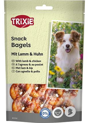 Ласощі trixie bagels with lamb & chicken для собак кільця з ягням та куркою 100 г