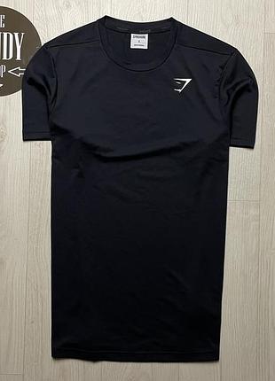 Мужская черная футболка gymshark, размер s-m