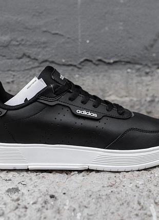 Adidas black white черные белые кроссовки мужские размер 41/26,5см 44