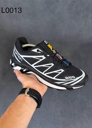 Жіночі осінні кросівки salomon xt 6 чорні з білим жіночі саломон xt 6 топ якість 39(24.5см)
