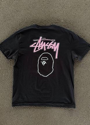 Футболки bape x stussy